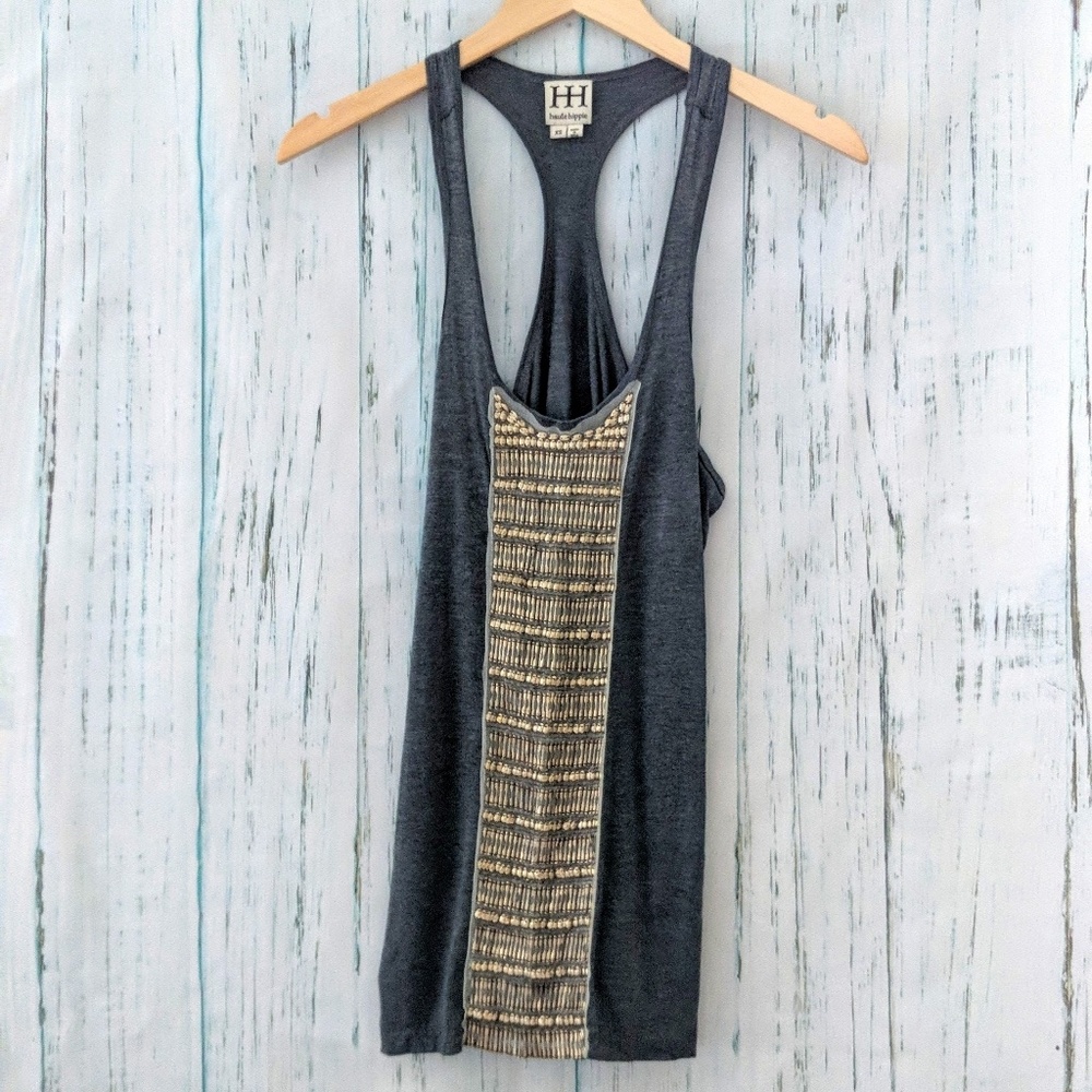 3/$20 Haute Hippie Beaded Racerback Top